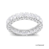 14K White Gold Round Diamond Eternity Ring (2.60 ct)